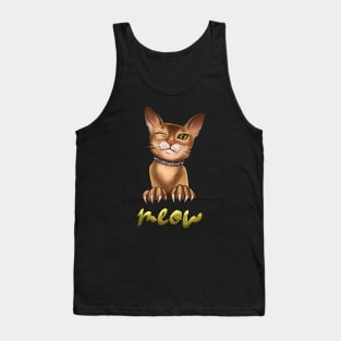 purebred cat in a collar with rhinestones Tank Top